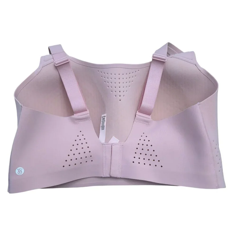 Victoria's Secret Wireless Light Pink Bra 36DDD F Perforated Adjustable Straps